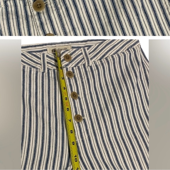 Madewell Emmet Indigo Wide Leg Crop Striped jean, 28 - Picture 6 of 10